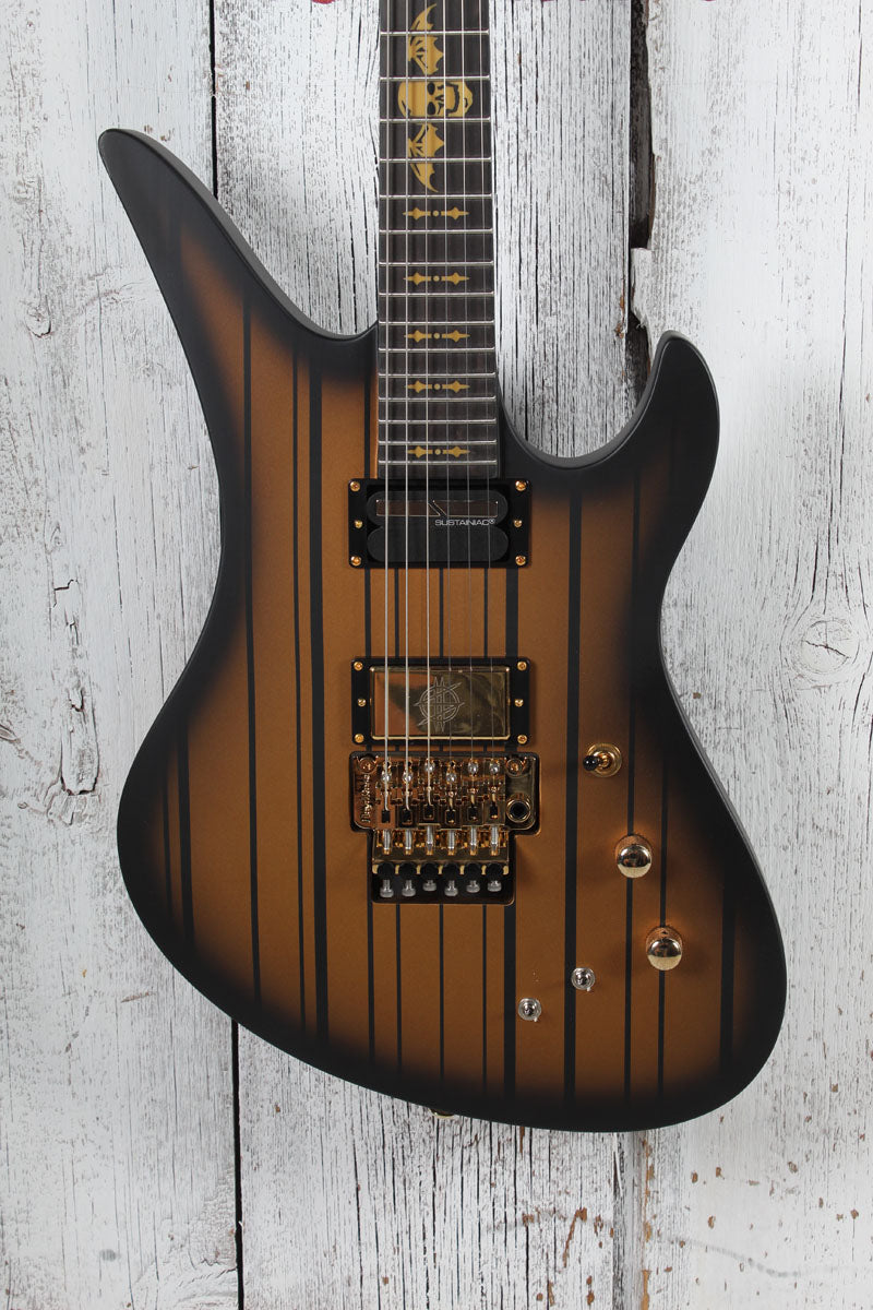 Schecter Synyster Gates Custom-S Electric Guitar Satin Gold Burst Finish