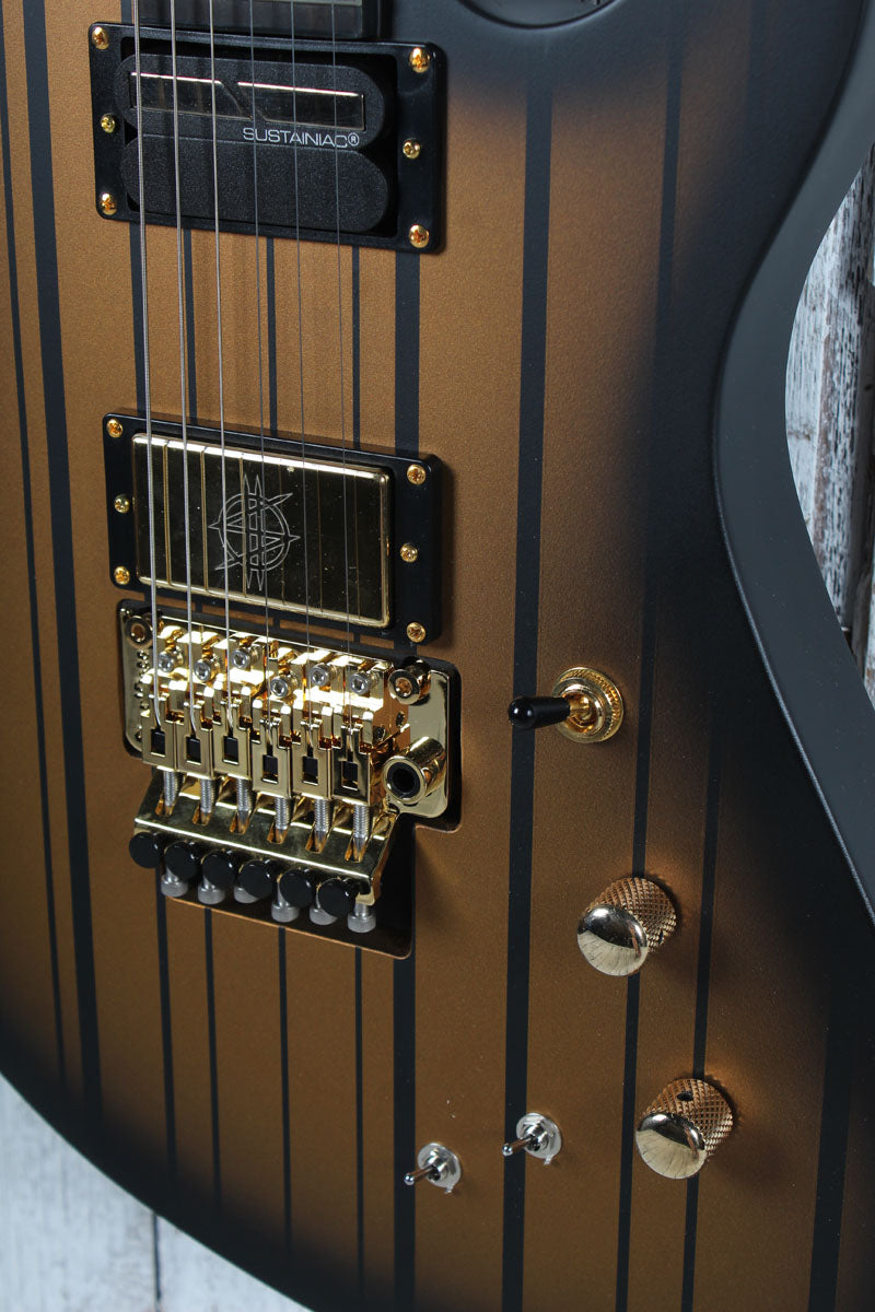 Schecter Synyster Gates Custom-S Electric Guitar Satin Gold Burst Finish