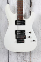 Schecter C-6 Deluxe Solid Body Electric Guitar Satin White Finish