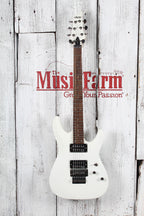 Schecter C-6 Deluxe Solid Body Electric Guitar Satin White Finish