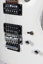 Schecter C-6 Deluxe Solid Body Electric Guitar Satin White Finish