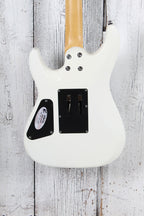Schecter C-6 Deluxe Solid Body Electric Guitar Satin White Finish