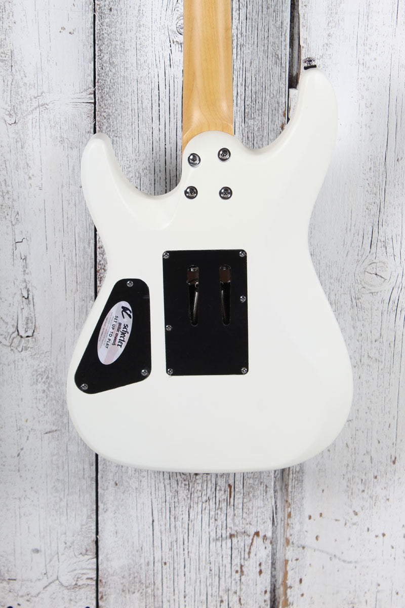 Schecter C-6 Deluxe Solid Body Electric Guitar Satin White Finish
