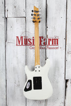 Schecter C-6 Deluxe Solid Body Electric Guitar Satin White Finish