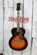Load image into Gallery viewer, Epiphone J-200 Super Jumbo Acoustic Electric Guitar Aged Vintage Sunburst Gloss