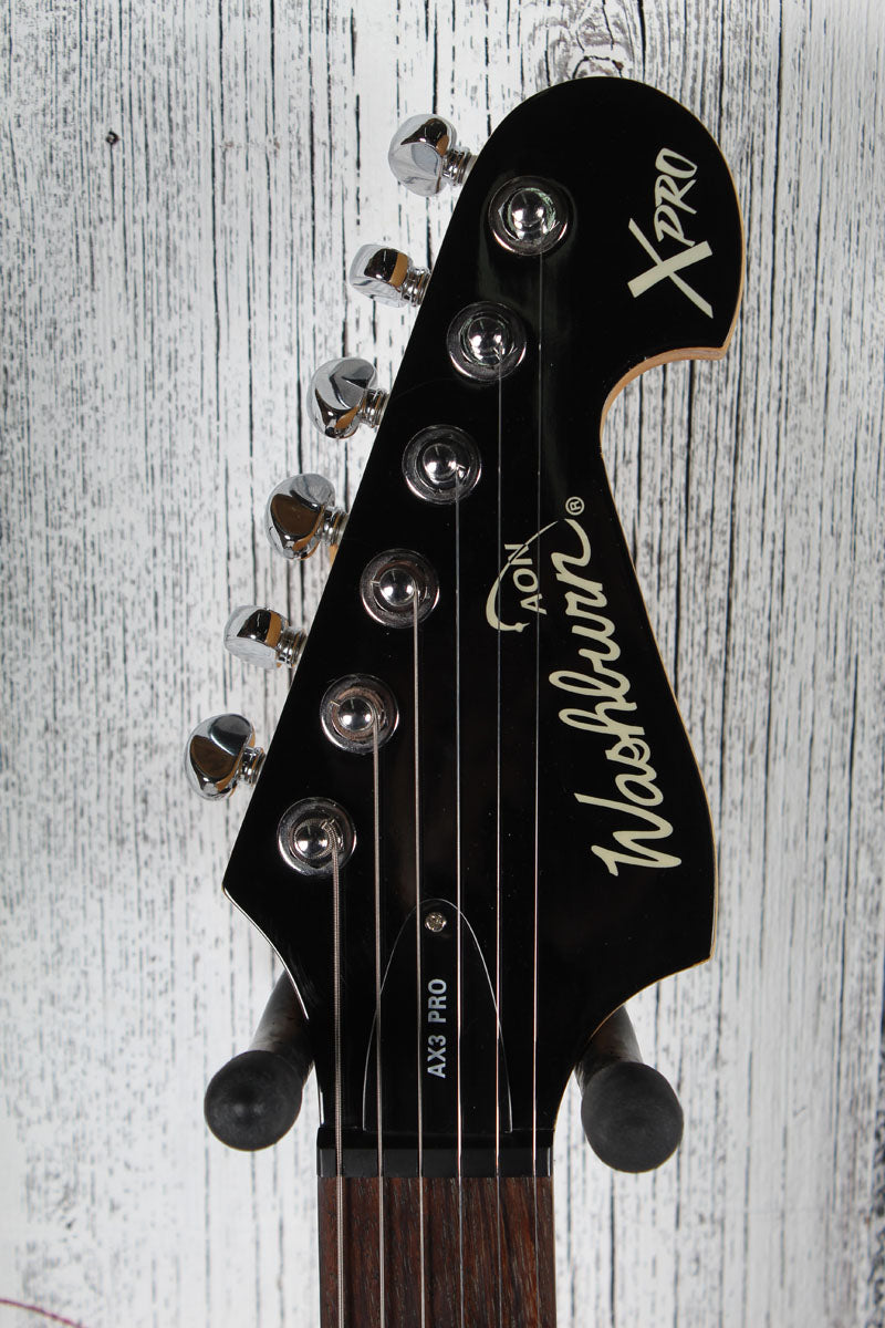 Washburn AX3 Pro Solid Body Electric Guitar Black Finish