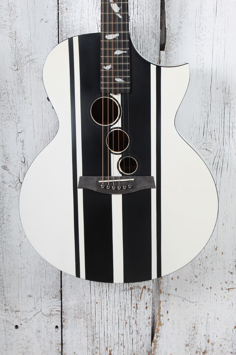 Schecter DJ Ashba Acoustic Electric Guitar Solid Spruce Top Satin White Finish