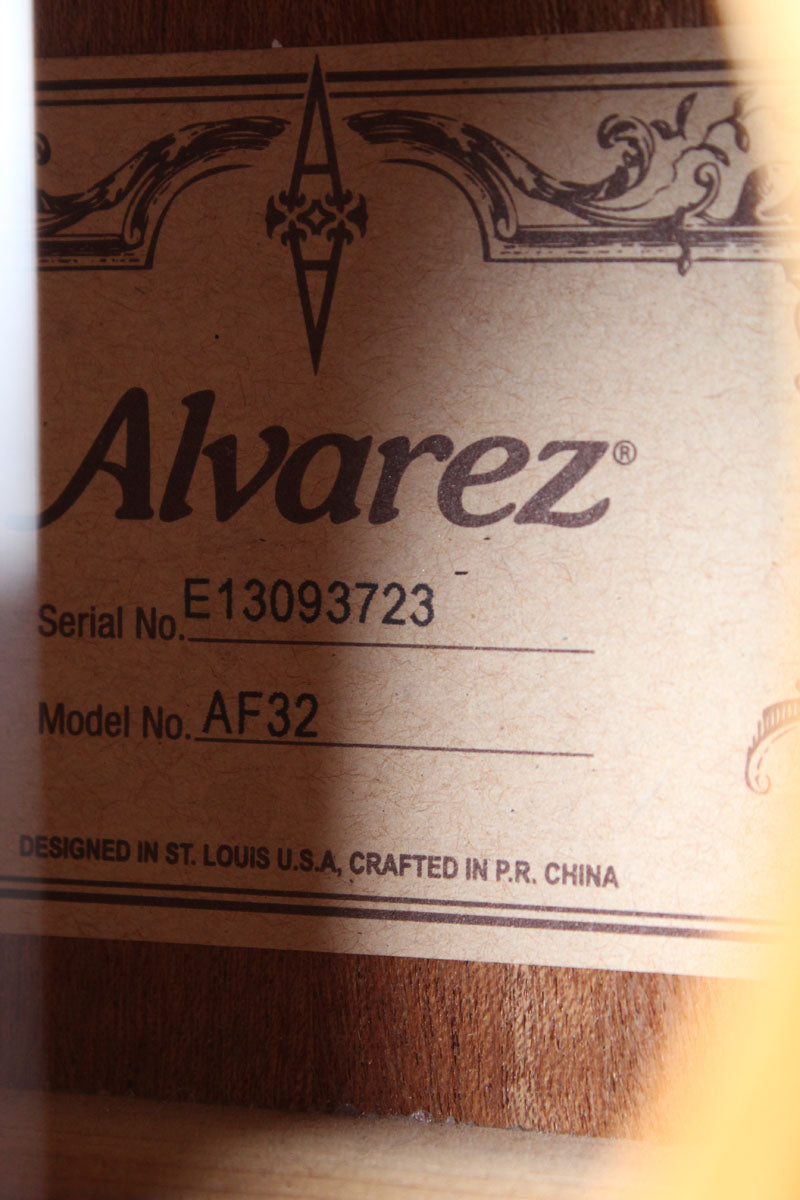 Alvarez Artist Series AF32 Folk Acoustic Guitar Natural Finish
