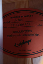 Epiphone J-200 Super Jumbo Acoustic Electric Guitar Aged Antique Natural Gloss