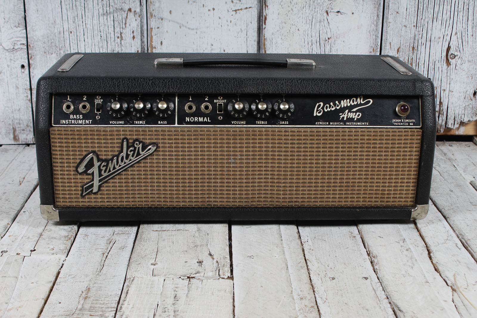Fender Vintage 1965 Bassman Guitar Amplifier Head with Bandmaster 2 x 12 Cabinet