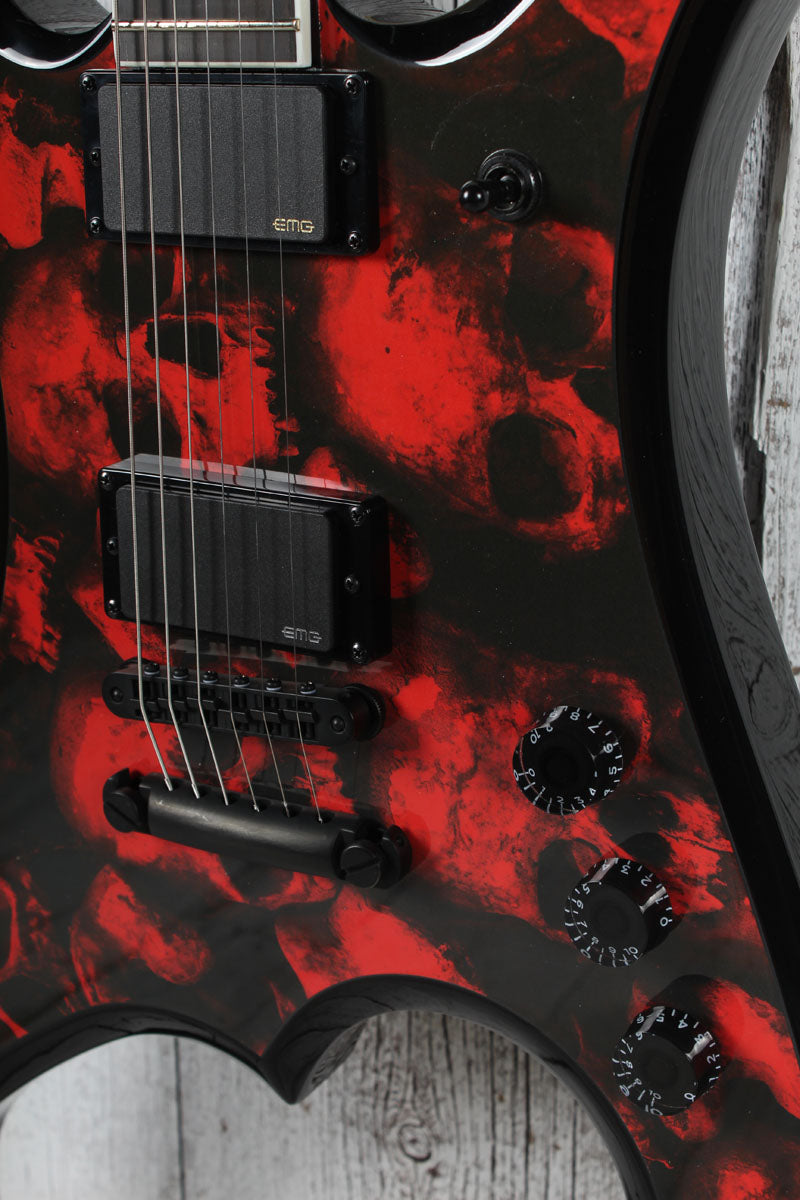 Schecter Wylde Audio Berzerker Solid Body Electric Guitar Blood Skull