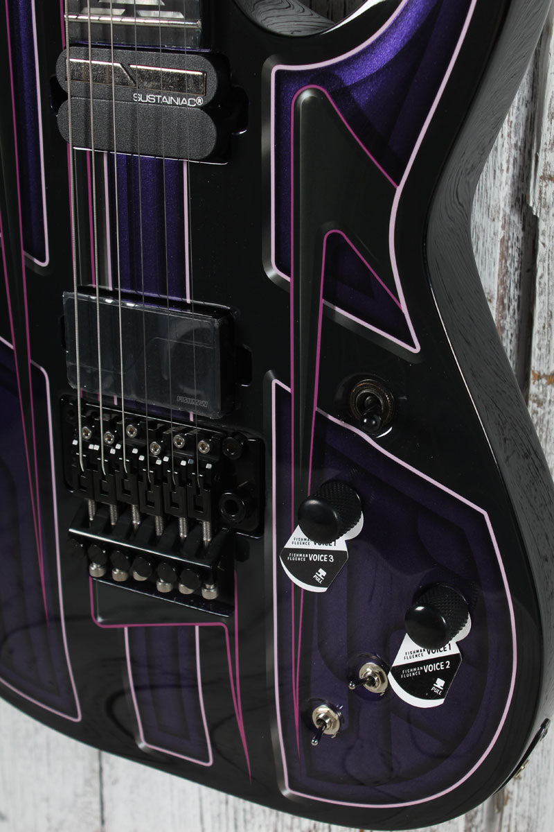 Schecter C-1 FR-S Przym Vespid Solid Body Electric Guitar Purple Pryzm