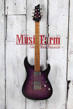 Schecter C-1 Standard Plus Electric Guitar Flame Maple Transparent Purple Burst