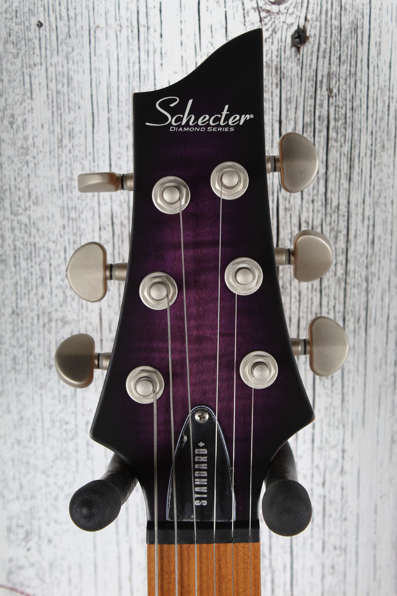 Schecter C-1 Standard Plus Electric Guitar Flame Maple Transparent Purple Burst