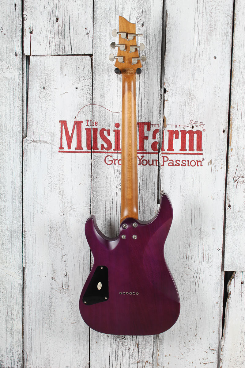 Schecter C-1 Standard Plus Electric Guitar Flame Maple Transparent Purple Burst
