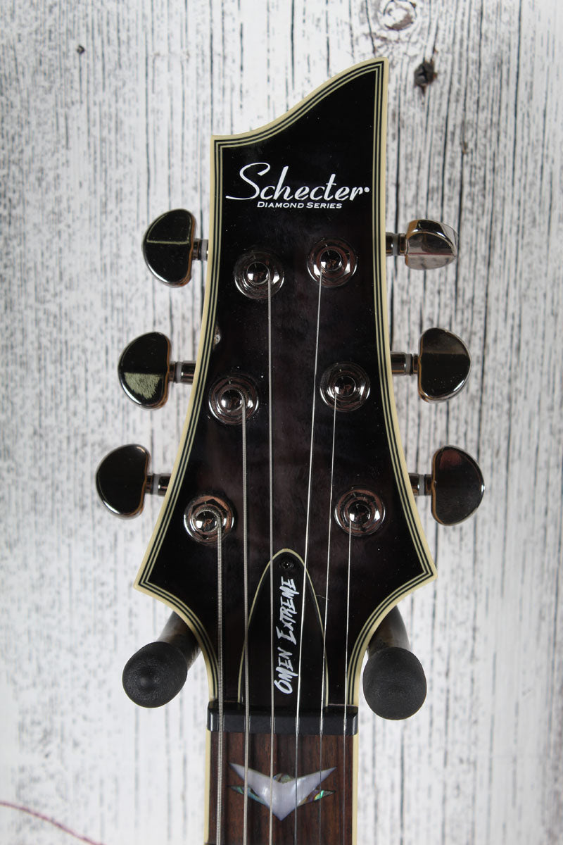 Schecter Omen Extreme-6 Electric Guitar Quilt Maple Top See-Thru Black