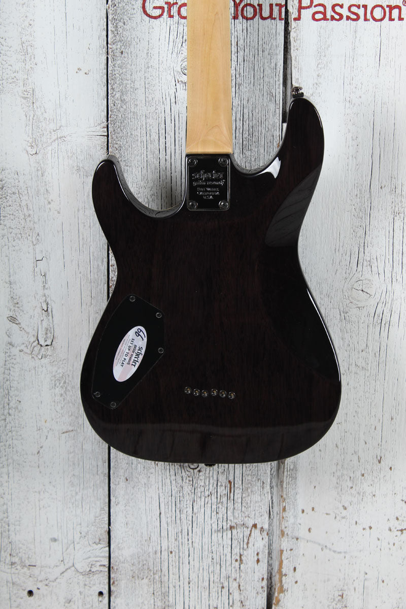 Schecter Omen Extreme-6 Electric Guitar Quilt Maple Top See-Thru Black