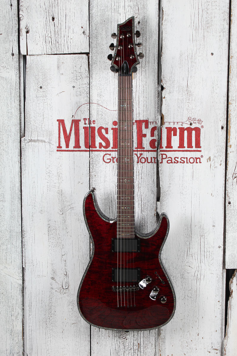 Schecter Hellraiser C-1 Electric Guitar Quilt Maple Top Black Cherry Finish