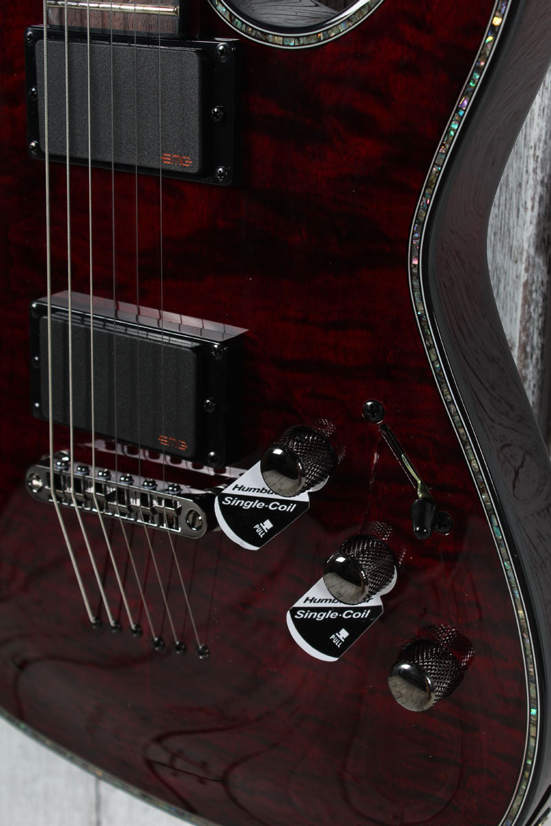 Schecter Hellraiser C-1 Electric Guitar Quilt Maple Top Black Cherry Finish