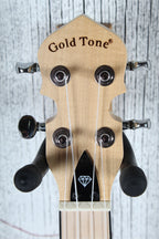 Gold Tone Little Gem Sapphire See-Through Banjo Ukulele Banjolele with Gig Bag