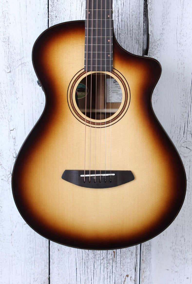 Breedlove Artista Pro Concertina Burnt Amber CE Acoustic Electric Guitar w Case
