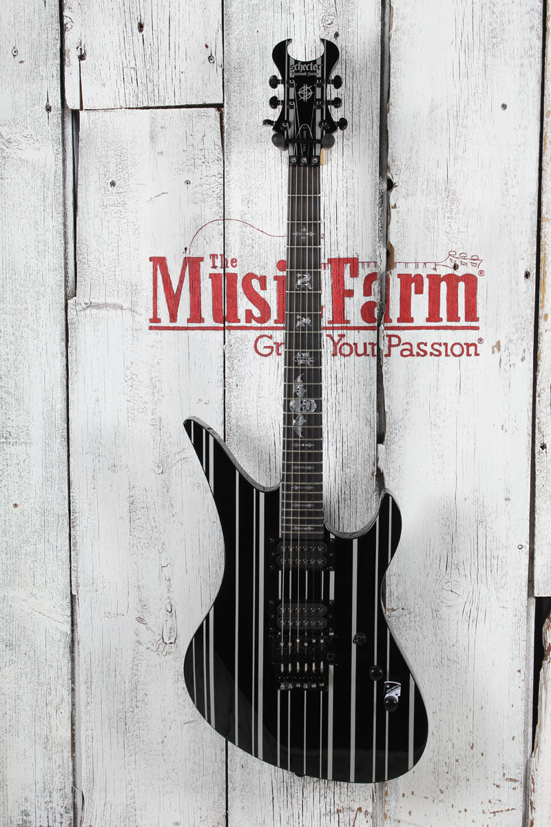 Schecter Synyster Standard Electric Guitar Gloss Black with Silver Pinstripes Secondary image