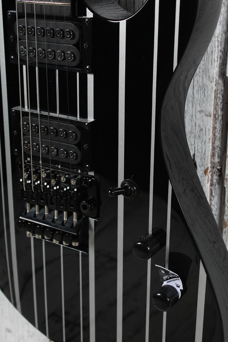 Schecter Synyster Standard Electric Guitar Gloss Black with Silver Pinstripes