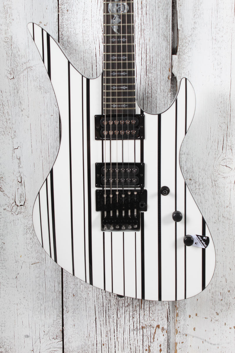 Schecter Synyster Standard Electric Guitar Gloss White with Black Pinstripes