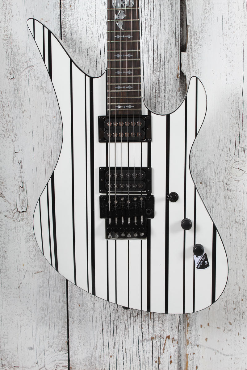 Schecter Synyster Standard Electric Guitar Gloss White with Black Pinstripes