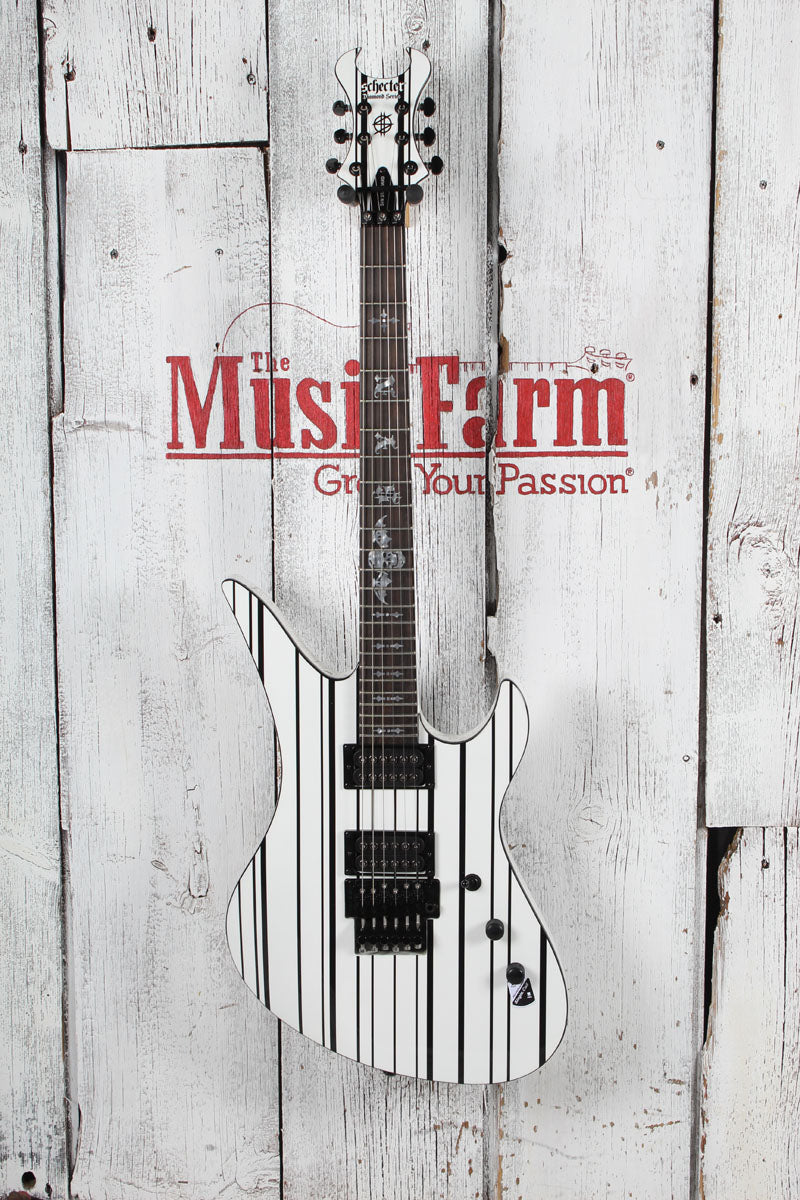 Schecter Synyster Standard Electric Guitar Gloss White with Black Pinstripes