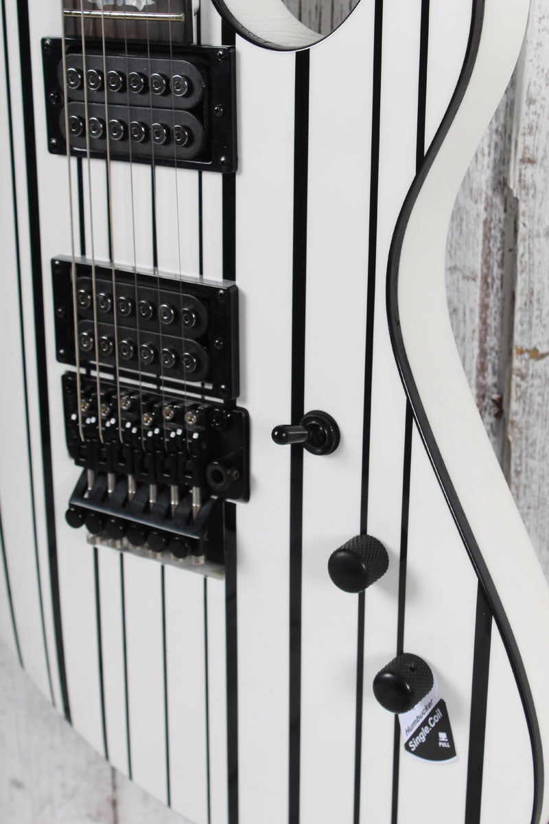 Schecter Synyster Standard Electric Guitar Gloss White with Black Pinstripes