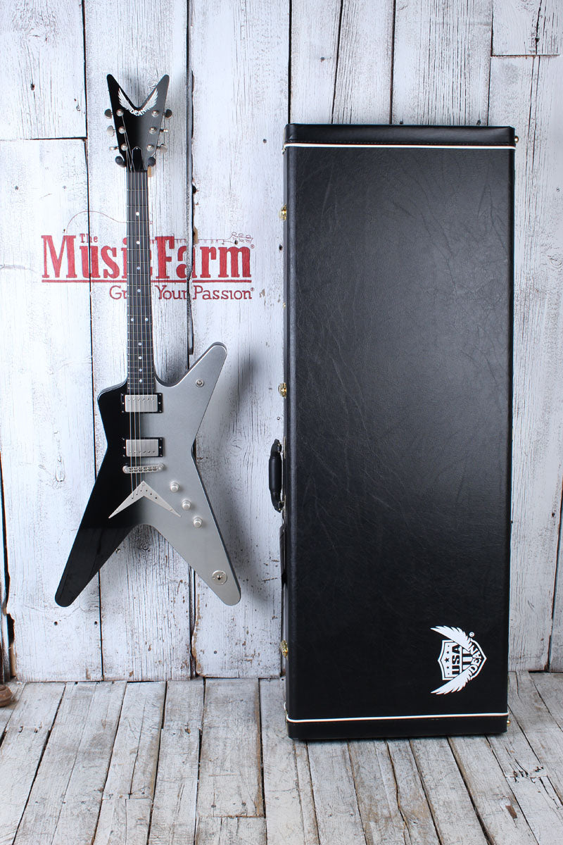 Dean USA ML Custom Metallic Silver to Metallic Black Fade Electric Guitar w Case Secondary image