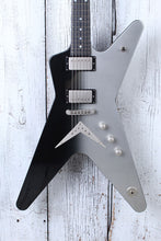 Load image into Gallery viewer, Dean USA ML Custom Metallic Silver to Metallic Black Fade Electric Guitar w Case
