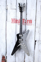 Dean USA ML Custom Metallic Silver to Metallic Black Fade Electric Guitar w Case