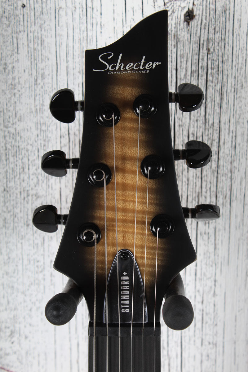 Schecter C-1 Standard Plus Solid Body Electric Guitar Ember Burst Finish
