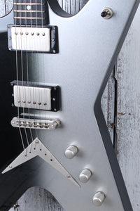 Dean USA ML Custom Metallic Silver to Metallic Black Fade Electric Guitar w Case
