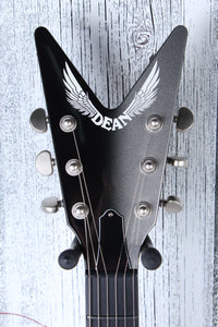 Dean USA ML Custom Metallic Silver to Metallic Black Fade Electric Guitar w Case
