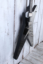 Load image into Gallery viewer, Dean USA ML Custom Metallic Silver to Metallic Black Fade Electric Guitar w Case