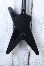 Dean USA ML Custom Metallic Silver to Metallic Black Fade Electric Guitar w Case