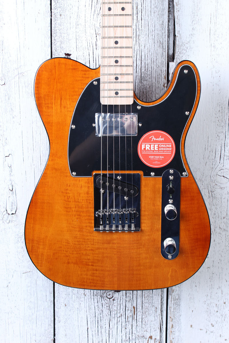Fender Squier Affinity Telecaster FMT SH Electric Guitar Flame Maple Top Mocha