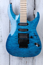 Load image into Gallery viewer, ESP LTD MH-203QM Solid Body Electric Guitar Quilt Maple Top See Thru Blue Finish