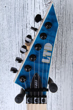 Load image into Gallery viewer, ESP LTD MH-203QM Solid Body Electric Guitar Quilt Maple Top See Thru Blue Finish