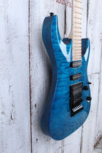Load image into Gallery viewer, ESP LTD MH-203QM Solid Body Electric Guitar Quilt Maple Top See Thru Blue Finish