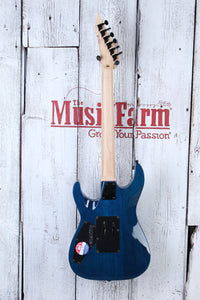 ESP LTD MH-203QM Solid Body Electric Guitar Quilt Maple Top See Thru Blue Finish