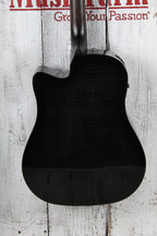 Ibanez AAD77CE Acoustic Electric Guitar Transparent Black Sunburst High Gloss