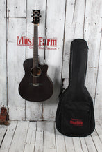 Load image into Gallery viewer, Schecter Deluxe Acoustic Concert Acoustic Guitar Satin See Thru Black w Gig Bag