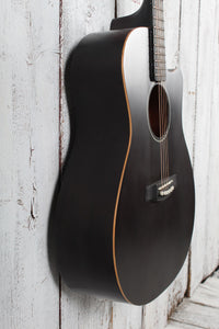 Schecter Deluxe Acoustic Concert Acoustic Guitar Satin See Thru Black w Gig Bag