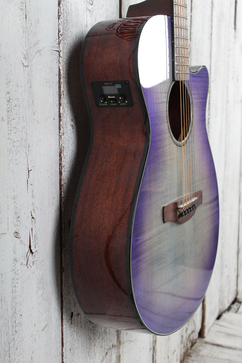 Ibanez AEG70 Acoustic Electric Guitar Flame Maple Top Purple Iris Burst