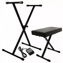 Load image into Gallery viewer, On-Stage Keyboard Stand and Bench Pack with Keyboard Sustain Pedal