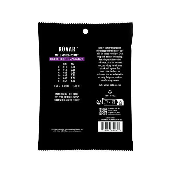 Luxe by Martin MK11 Kovar SP Core Acoustic Guitar Strings Custom Light Gauge Secondary image